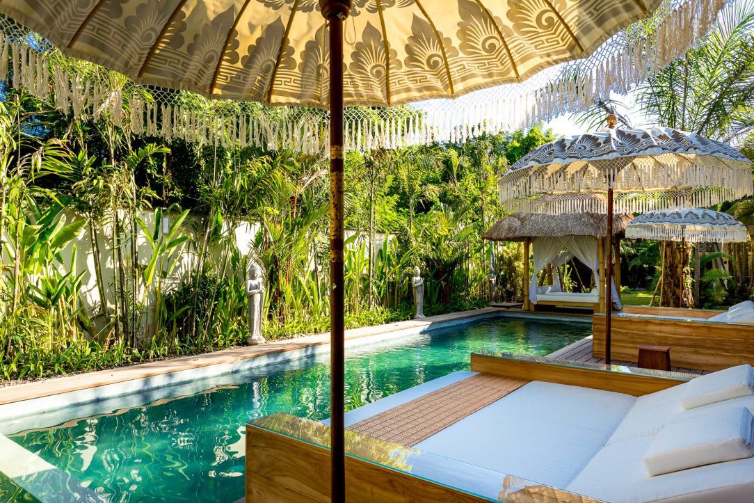 Seminyak Retreat Sanctuary - Bliss Sanctuary for Women At our beautifully appointed Seminyak sanctuary retreat we have an on-site yoga shala, two gorgeous outdoor living and dining spaces, daybeds around the sparkling pool, a beautiful shaded meditation pod to retreat into as well as an amazing tropical garden, with a massage bale overlooking the pool. So many poolside lounges and places to escape in this luxe environment for massages, meditation, sun-baking, reading and ultimate peace and relaxation.