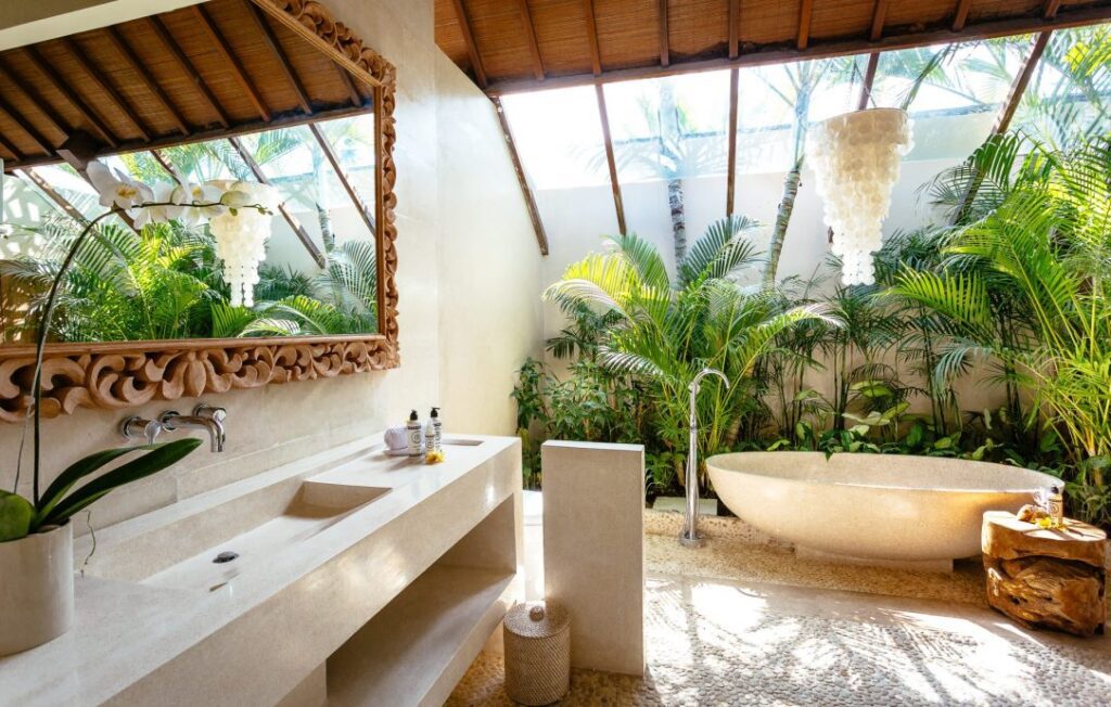 Bliss sanctuary for Women Seminyak - beautiful stone baths to soak in with lush surrounds and luxurious products