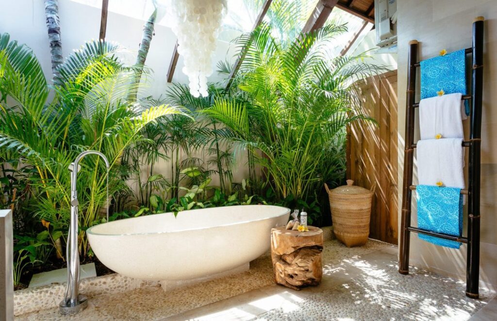 Bliss sanctuary for Women Seminyak - beautiful stone baths to soak in with lush surrounds and luxurious products