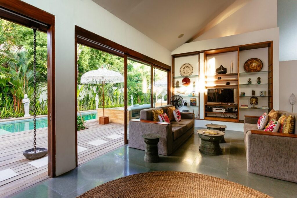 Bliss Sanctuary for Women Seminyak Retreat - relaxing lounge room surrounds